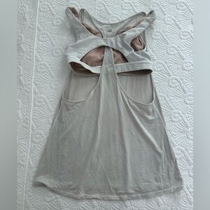 lululemon athletica Beige and Gray Tank Top